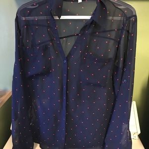 Women’s express blouse with hearts